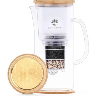 Lotus Vita Wasserfilter-Kanne Enya 1,4L Gold-Edition - Natura Plus - Gold