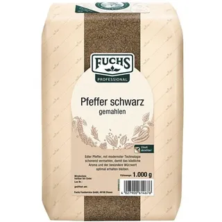 FUCHS Pfeffer schwarz gemahlen 1 kg schwarz