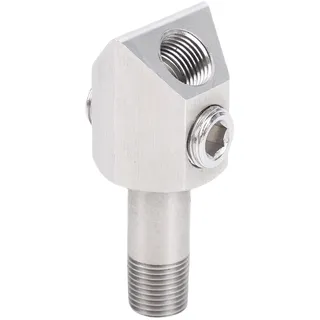 OPPWONG Öldrucksensor-Gewindeadapter, 1/8-27 NPT-Anschluss Genaue Öldruckprüfung Edelstahlmaterial Öldruckadapter mit Sensor Space für ProX21 ProX17 ProX19