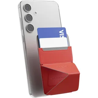 MOFT Kartenhalter Handy Ständer, Unsichtbare Selbstklebende Kartenhalter Portemonnaie, MOVAS Veganes Leder Stick On Karten Portemonnaie für iPhone Android Smartphones (Sunset)