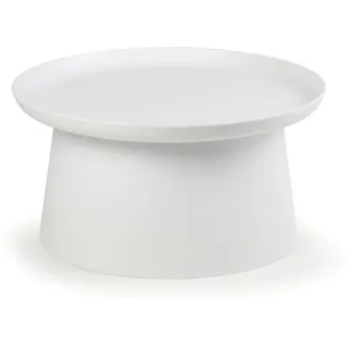 Kunststoff-Kaffeetisch FUNGO, Durchmesser 70 cm, weiß