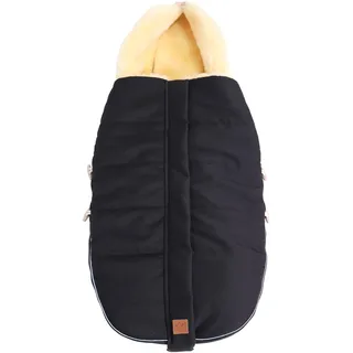 Kaiser Lammfell Fußsack Allex, Schwarz