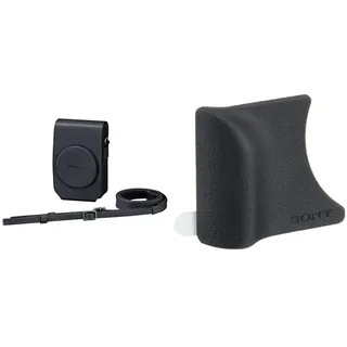 Sony LCSRXGB.SYH Kameratasche für RX100I-IV/HX90/WX500 schwarz & AG-R2 Griffbefestigung (geeignet für RX100, RX100II, RX100III, RX100IV, RX100V, RX100VI, RX100VII) schwarz