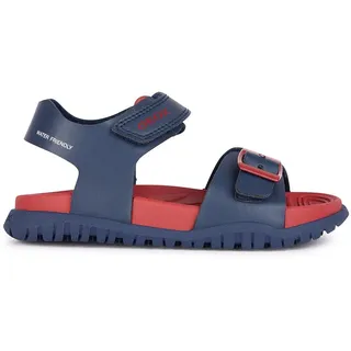 GEOX Jungen J Fusbetto Bo Sandal, Navy Red, 27