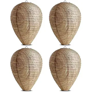 Crea – Leurre De Nid De Guêpes 4 Pièces – En Papier Non Toxique – Dissuasion Efficace Pour Frelons Et Abeilles – Résistant Aux Intempéries