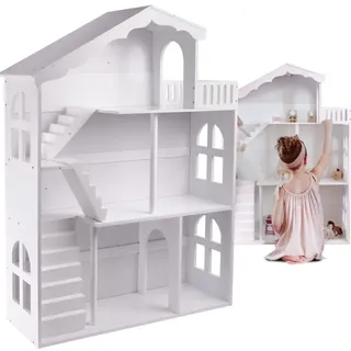 pricenet Puppenhaus Bücherregal Calla 116 cm Weiß