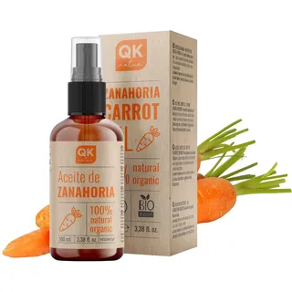 KAROTTENÖL 100 ml - 100% rein und natürlich - Natürlicher Solarbräuner - Spendet Feuchtigkeit und verjüngt die Haut - Repariert das Haar - Glasflasche