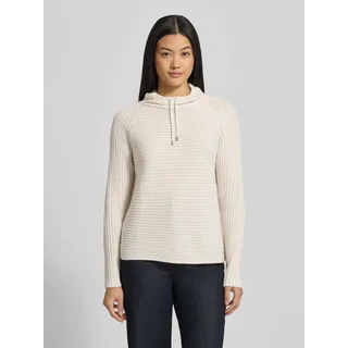 Strickpullover mit Stehkragen, Ecru, 38