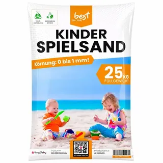 4myBaby GmbH - Spielsand 25kg | Quarz Sand für Sandkasten | Kinder Spielsand | Dekosand | Spiel sand für Sand kasten | Sandkasten Sand | Gewaschener