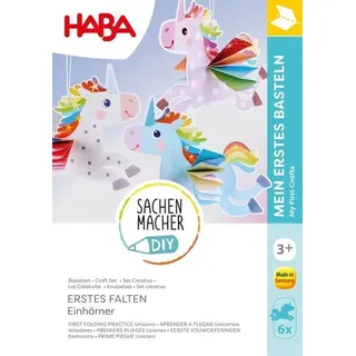 HABA 2013242 - SachenMacher DIY: Erstes Falten Einhörner, Erstes Basteln