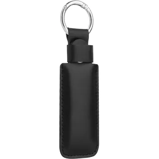 CaSZLUTION Mikrofaser-Leder-Schutzhülle für USB-Stick | Anti-Verlust-Halterung mit Schlüsselanhänger, kleine tragbare Aufbewahrungstasche für USB-Stick, 1 Stück, Schwarz