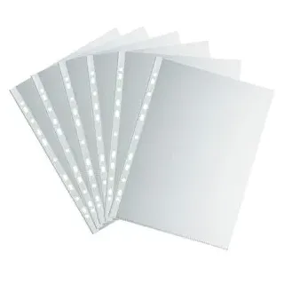 Böttcher-AG Prospekthüllen Premium, A4, genarbt, 0,05 mm, oben offen, leicht zu befüllen, 100 Stück