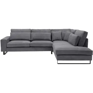 Tchibo - Ecksofa rechts mit Sofa 2 - 314x246x94cm - schwarz -