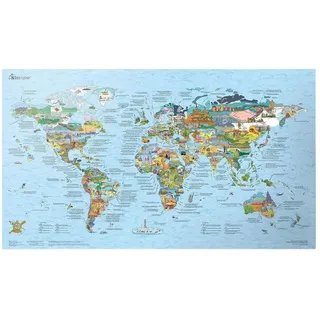 AWESOME MAPS Bucketlist Karte - One Size