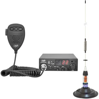 CB-Funk-Kit CB PNI Escort HP 8001L ASQ + CB-Antenne PNI ML70, Zigarettenanzünderstecker und Kopfhörer HS81L im Lieferumfang enthalten