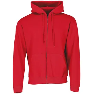 FRUIT OF THE LOOM CLASSIC HOODED SWEAT JACKET Herren Sweatjacke mit doppelter Kapuze, rot, XL