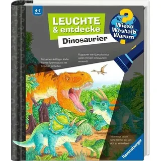 RAVENSBURGER 60045 Wieso? Weshalb? Warum? Leuchte und entdecke: Dinosaurier (Taschenlampen-Buch mit Folien und Klappen)