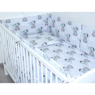 Primawela Bettnestchen Nestchen 420 cm Bettumrandung Baby Bett Kinder Nest Kopfumrandung blau