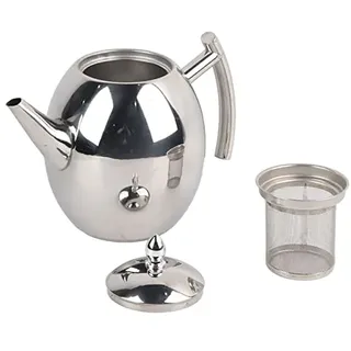 Teekanne Glas Teekrug Edelstahl Teekanne Mit Siebeinsatz, Teapot Mit Filter Aus Poliertem, Wasser Kochen Café Tee Kanne Für Zuhause Hotel Restaurant