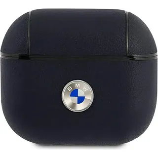 BMW BMA3SSLNA AirPods 3 Abdeckung marineblau/navy Geniune Leder Silber Logo