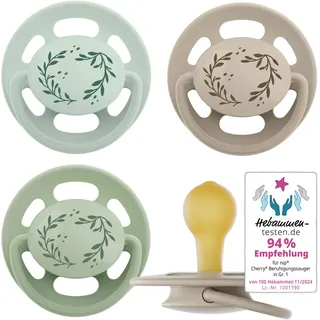 Nip Schnuller 0-6 Monate 4er Pack Kirschform Latex stillfreundlich