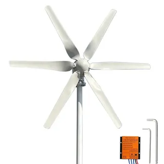 1000W Horizontal Windkraftanlage 12V 6Flügel Windgenerator mit Laderegler