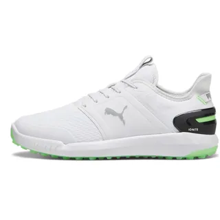 Puma Ignite Elevate Golf Shoe, White-Fluro Green PES Black, 43