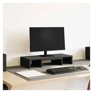 vidaXL Monitorständer Verstellbar 60x24x10,5 cm Schwarz Eichen-Optik