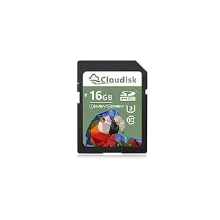 Cloudisk 16GB SD Carten UHS-1 Flash Speicherkarten,1080P Full HD 30MB/s or Faster (16 GB SD Memory Card)