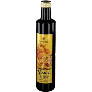 Sonnentor Schwarztee-Pfirsich Eistee Sirup bio