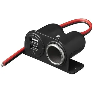PRO PLUS Aufbau-Zigarettenanzündersteckdose, + 2xUSB 12V/24V