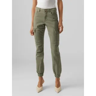 Vero Moda Cargohose VMIVY MR ANKLE Cargo Pants NOOS«, grün