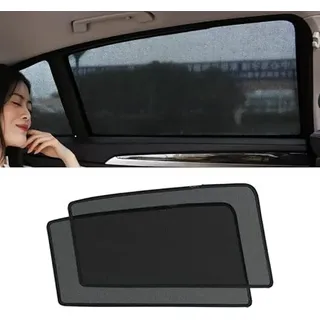 Auto Seitenfenster Sonnenschutz für Mercedes-Benz C-Klasse W202 W203 W204 W205 W206, Magnetischer Front Heck Seitenscheibe Visier Faltbare Sonnenblende Zubehör,2Rear-Window