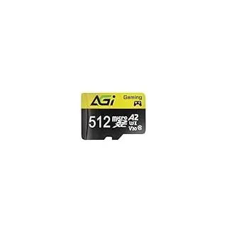 AGI TF138 Micro SD Karte 512GB Speicherkarte mit Adapter, MicroSDXC, UHS-I, A2, U3, V30, Lesegeschwindigkeit bis zu 98 MB/s für Drohne/DashCam/Kamera/Telefon/Switch/PC/Tablet