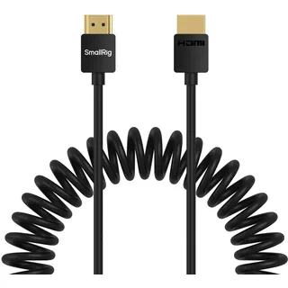 SmallRig 4963 Spiralkabel HDMI A auf A Datenkabel, 1,20 m aufgewickelt