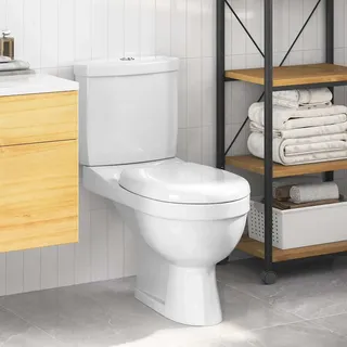 vidaXL Toilette mit Spülkasten Weiß