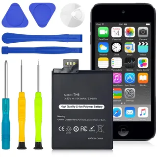 OHZHAO A1641 Akku, [verbessert] 1043 mAh Hochleistungs-Ersatzakku mit 0 Ladezyklen für iPod Touch 6. Generation 16 GB, 32 GB, 64 GB A1574, iPod Touch 7. Generation mit Reparatur-Toolkit