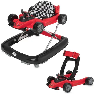 Lauflernwagen Babywalker Gehfrei Lauflernhilfe Baby Laufwagen Sound ib style® - Rot