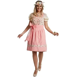dressforfun Dirndl Frauenkostüm Mini-Dirndl Herrenchiemsee Modell 2 rosa XXL