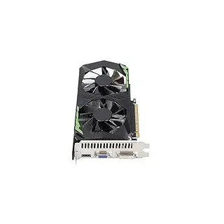 Tbest GTX 1050 Ti,Geforce GTX 1050 Ti,Grafikkarten,Grafikkarte 128bit 4GB DDR5 1250MHz Automatische Erkennung Langlebiges Computerzubehör für Desktop-Computer mit Zwei Lüftern
