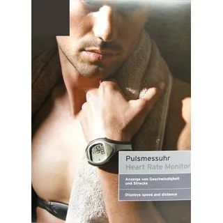 Pulsmesser mit Geschwindigkeit- &Distanzmesser Pulsmessuhr Uhr Herzf.+ Brustgurt