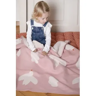 David Fussenegger Kinderdecke Lima 'Tauben' 100 x 140 cm Altrosa