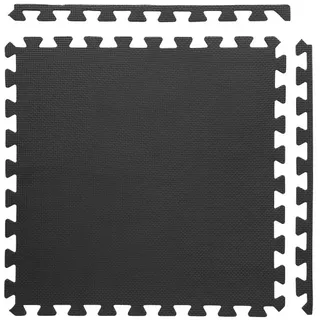 ONE FITNESS Bodenschutzmatte MP10 Puzzle Matte Schwarz 4 Elemente 122 × 122 cm schwarz