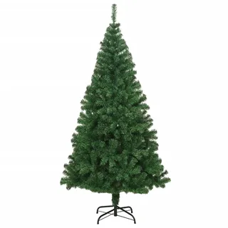 vidaXL Künstlicher Weihnachtsbaum mit Dicken Zweigen Grün 210 cm PVC