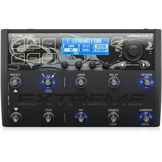 TC Helicon VOICELIVE 3 EXTREME Unübertroffenes Gesangs- und Gitarreneffekt-Performance-Bodenpedal mit Backing-Tracks, Looping, Automatisierung und Audioaufnahme