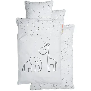 Done by Deer - Kinderbettwäsche Baby, 70 x 100 cm, Dreamy Dots, weiß