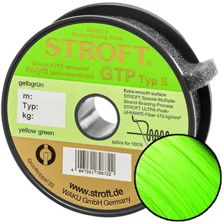 Stroft Angelschnur STROFT GTP Typ S Geflochtene Angelschnur 125m Gelbgrün, 125 m Länge, 0.30 mm Fadendurchmesser, (1-St), 20.0kg Tragkraft grün