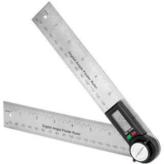 STAHLWERK Digitaler Winkelmesser DWM-200 ST mit 180 mm Messbereich 360°