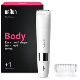 Braun Mini-Körpertrimmer, BS1000, Weiß