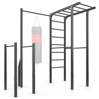 OUTDOOR- Sprossenwand mit Klimmzugstange, Boxsackhalterung und langen Dip-Stangen MO-Z5 – Marbo Sport